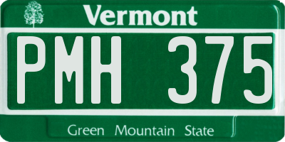 VT license plate PMH375