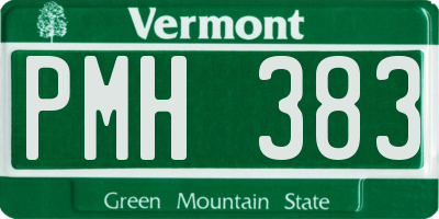 VT license plate PMH383