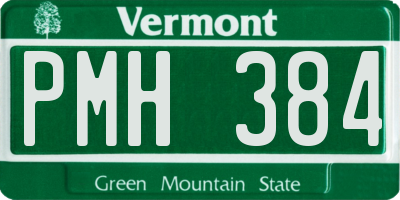 VT license plate PMH384