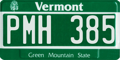 VT license plate PMH385