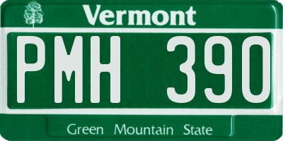 VT license plate PMH390