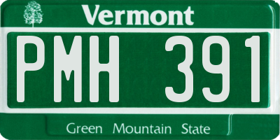 VT license plate PMH391