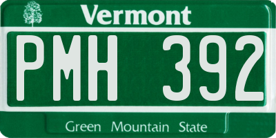 VT license plate PMH392