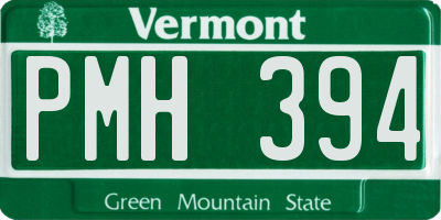 VT license plate PMH394