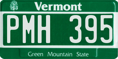 VT license plate PMH395
