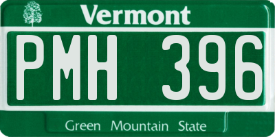 VT license plate PMH396