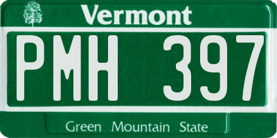 VT license plate PMH397