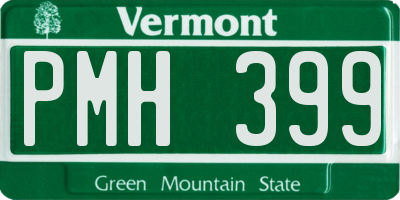 VT license plate PMH399