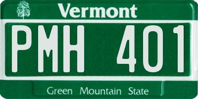 VT license plate PMH401