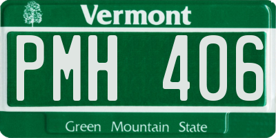 VT license plate PMH406