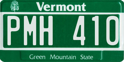 VT license plate PMH410