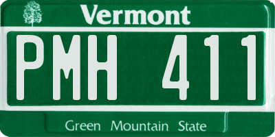 VT license plate PMH411