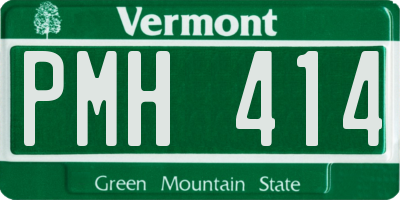 VT license plate PMH414