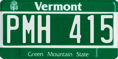 VT license plate PMH415