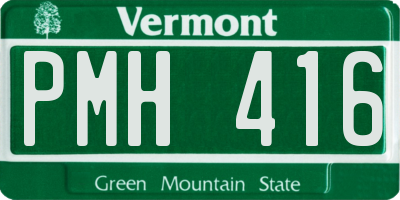 VT license plate PMH416
