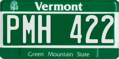 VT license plate PMH422