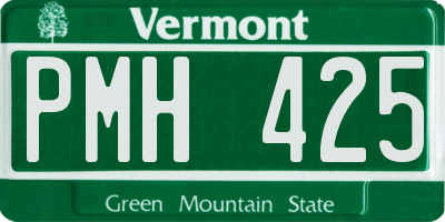 VT license plate PMH425
