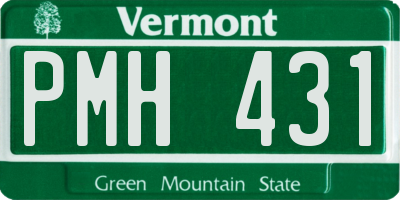 VT license plate PMH431