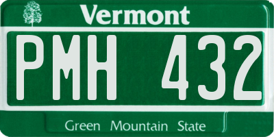 VT license plate PMH432