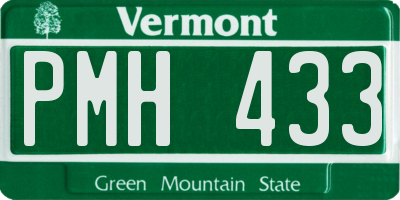 VT license plate PMH433