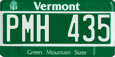 VT license plate PMH435