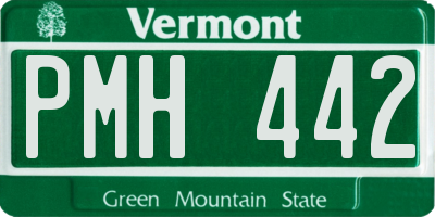 VT license plate PMH442