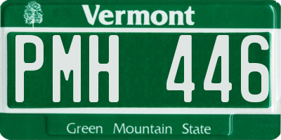 VT license plate PMH446