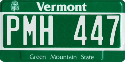 VT license plate PMH447