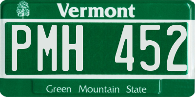 VT license plate PMH452