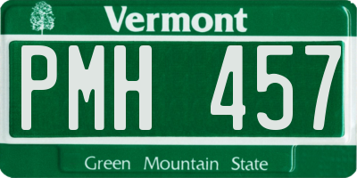 VT license plate PMH457