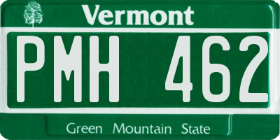 VT license plate PMH462