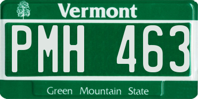 VT license plate PMH463