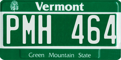 VT license plate PMH464