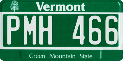 VT license plate PMH466