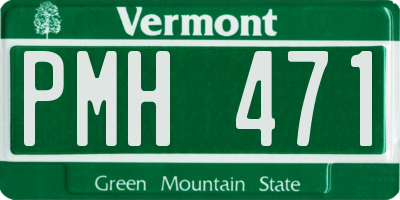 VT license plate PMH471