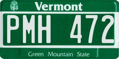 VT license plate PMH472