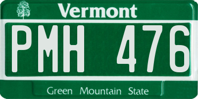VT license plate PMH476