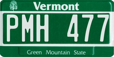 VT license plate PMH477