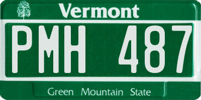 VT license plate PMH487