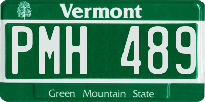 VT license plate PMH489