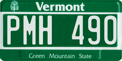 VT license plate PMH490