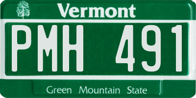 VT license plate PMH491