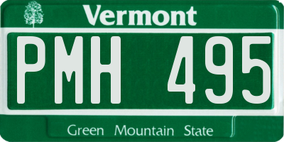 VT license plate PMH495