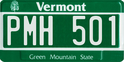 VT license plate PMH501