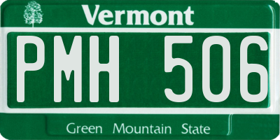 VT license plate PMH506