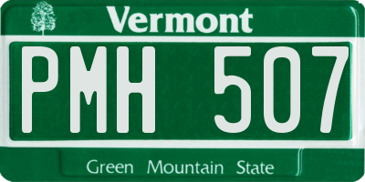 VT license plate PMH507