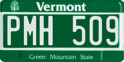 VT license plate PMH509