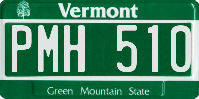 VT license plate PMH510