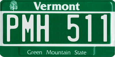 VT license plate PMH511