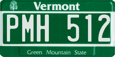 VT license plate PMH512